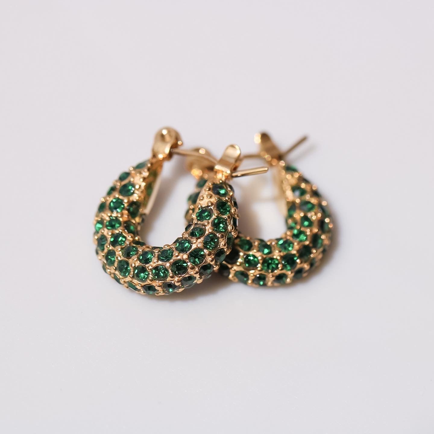 Bling Hoops Green