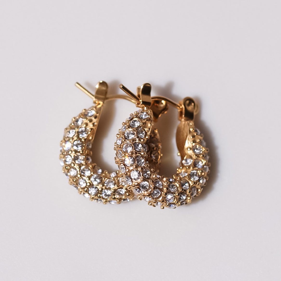 Bling Hoops White