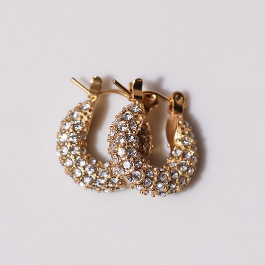 Bling Hoops White