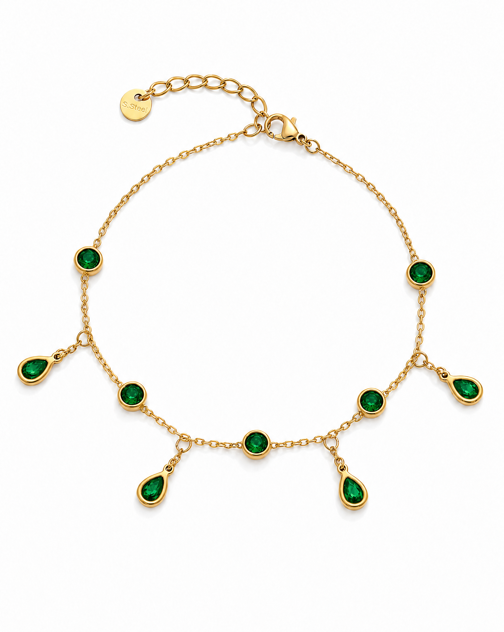 Green Charms Anklet
