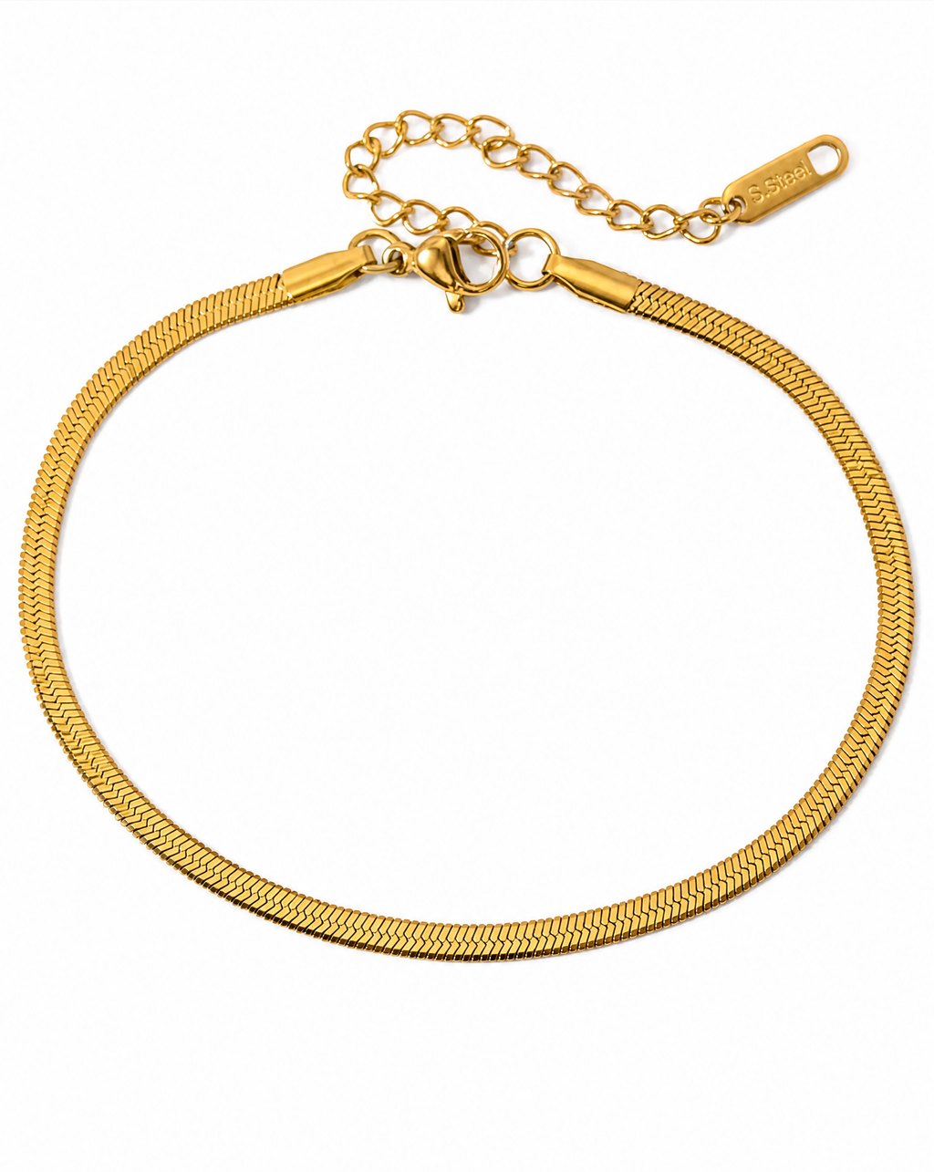 Flat Snake Chain Anklet