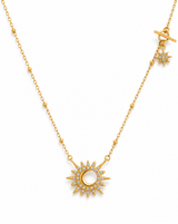Sunburst+Moon Necklace
