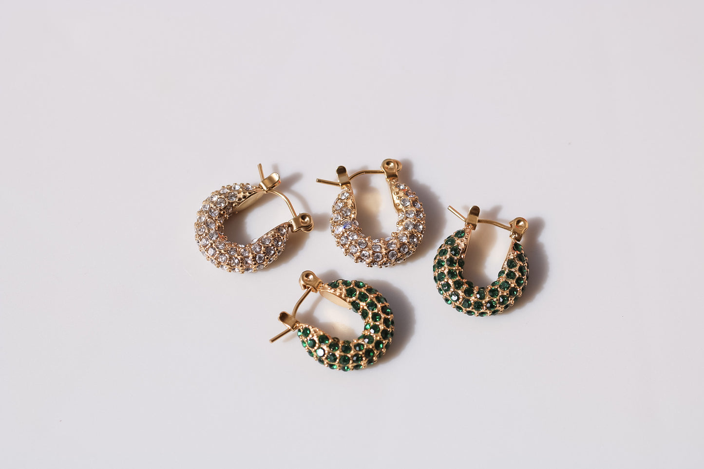 Bling Hoops Green