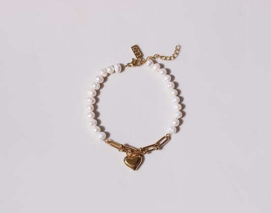 Heart Pearl Bracelet