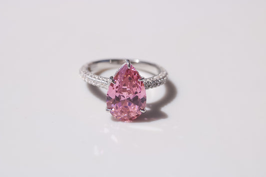 Drop Ring Pink (S925)