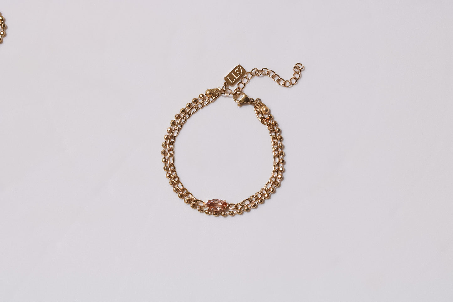 Peach Layered Bracelet