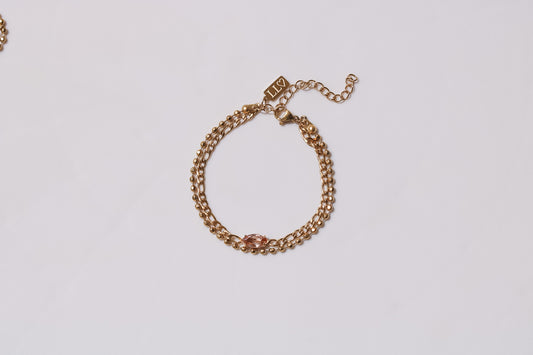 Peach Layered Bracelet