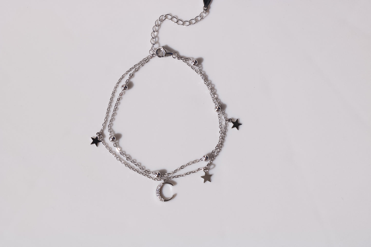 Moon & Stars Layered Bracelet (S925)