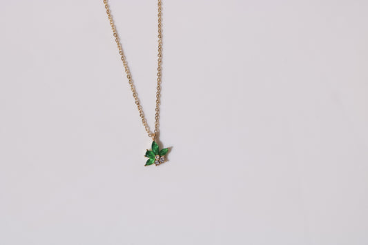 Green Flower Necklace