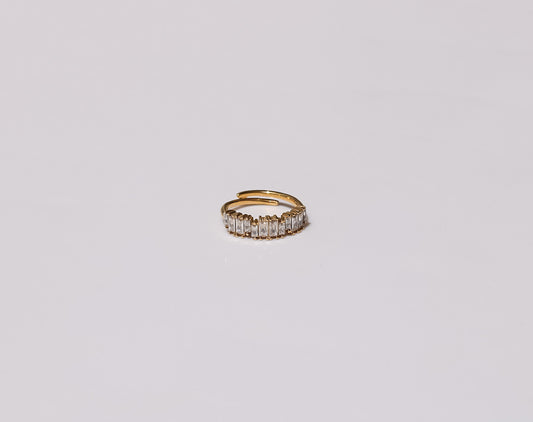 Baguette Tennis Ring White