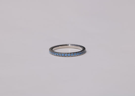 Ocean Blue Band Ring (S925)