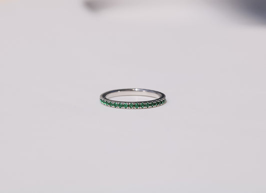 Green Band Ring (S925)