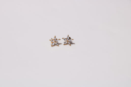 Flower Studs White