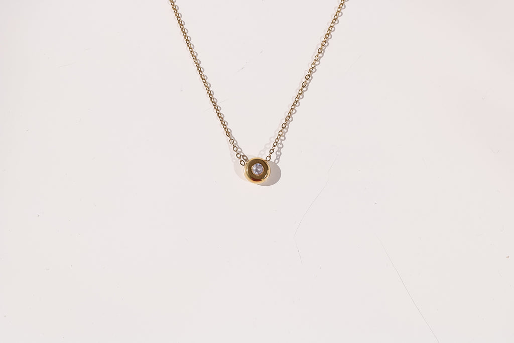 Single CZ Necklace