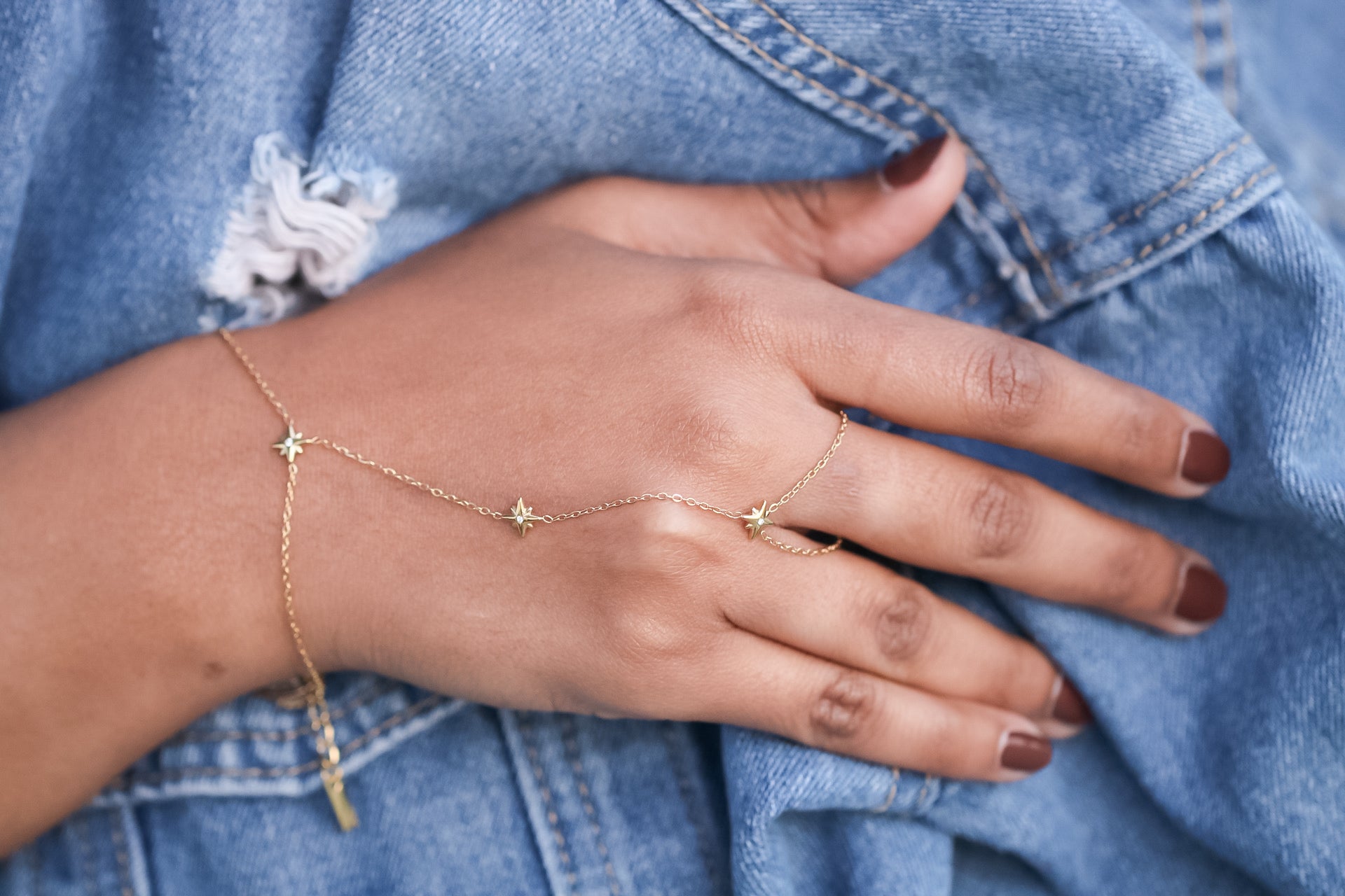 Triple Star Hand Chain