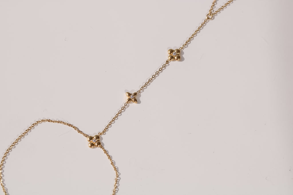 Triple Flower Hand Chain