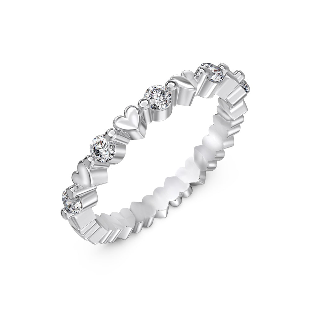 Heart Band Ring S925