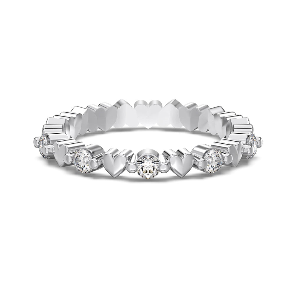 Heart Band Ring S925