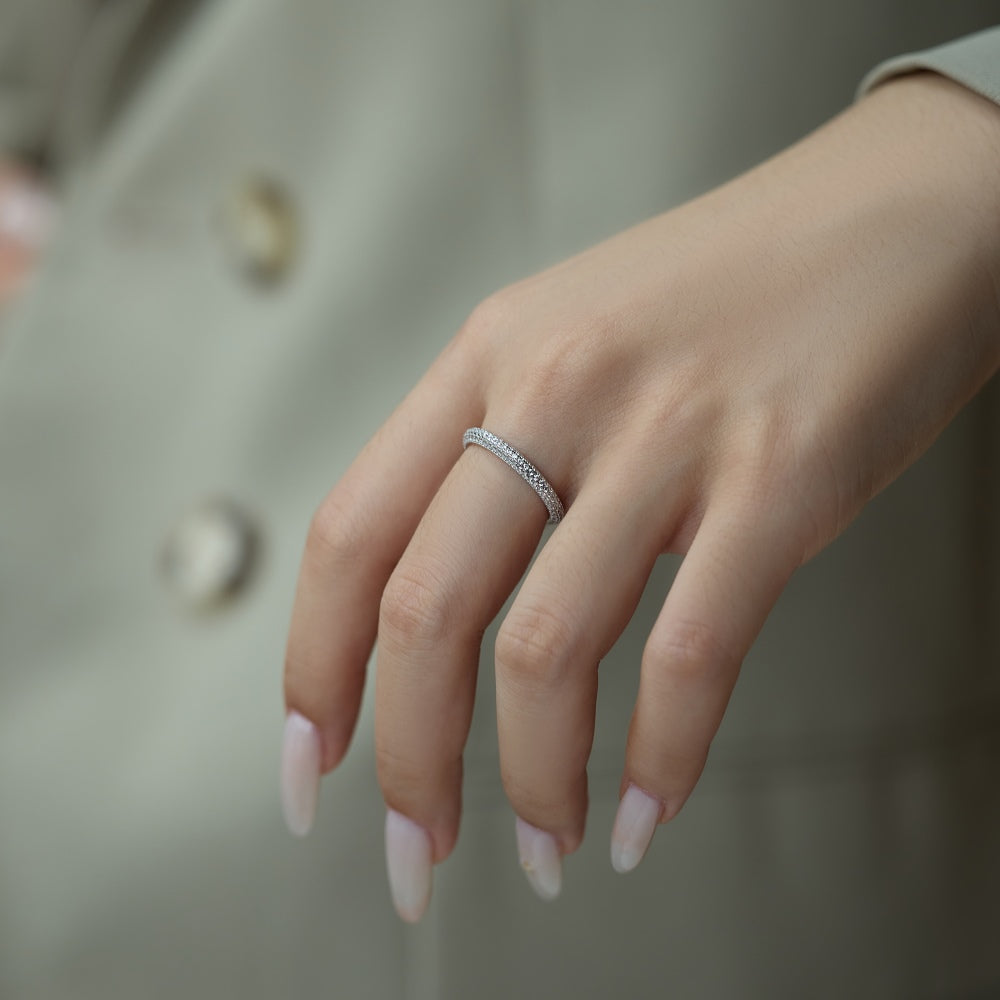 Iced Band Ring S925