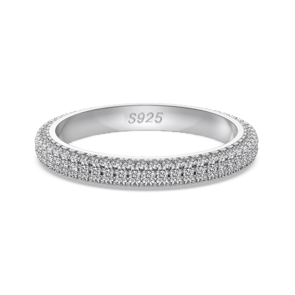 Iced Band Ring S925