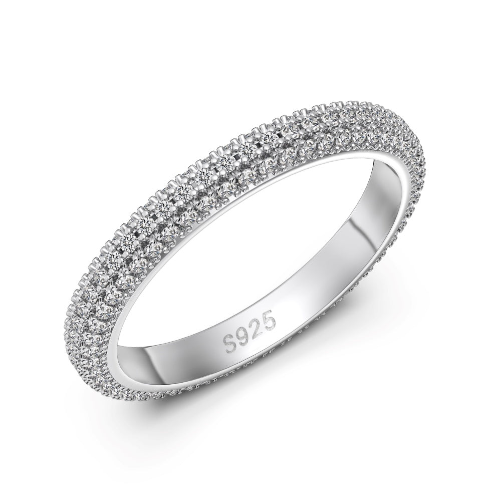 Iced Band Ring S925