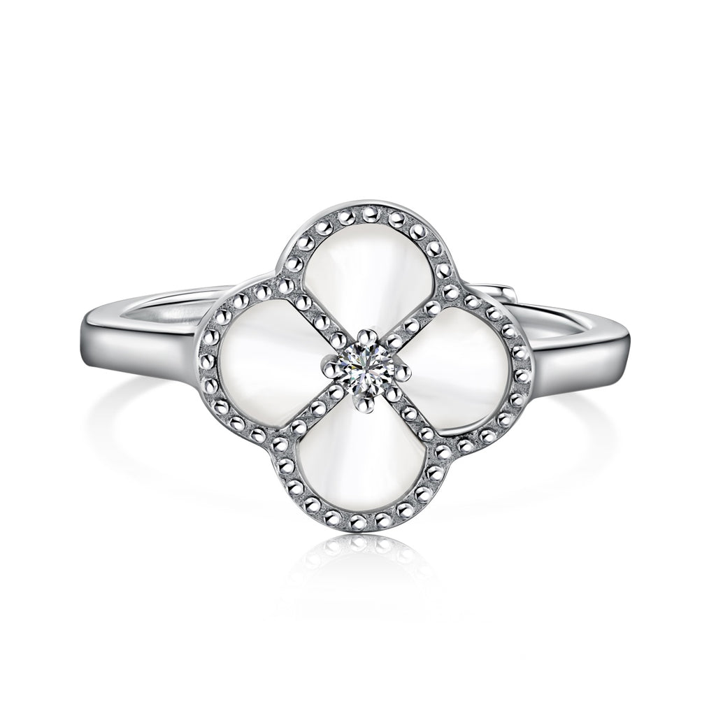 Mother of Pearl Clover Ring