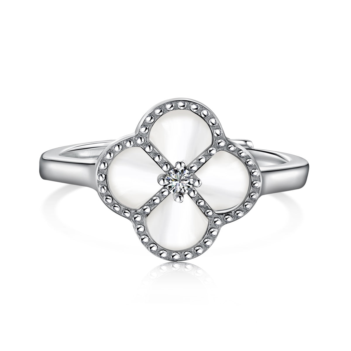 Mother of Pearl Clover Ring