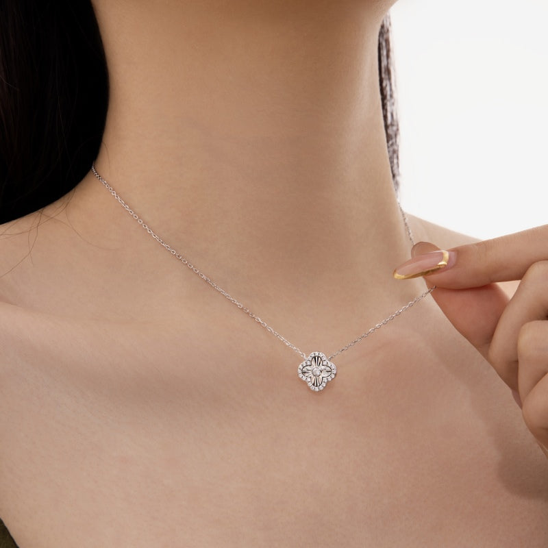 Studded Clover Necklace